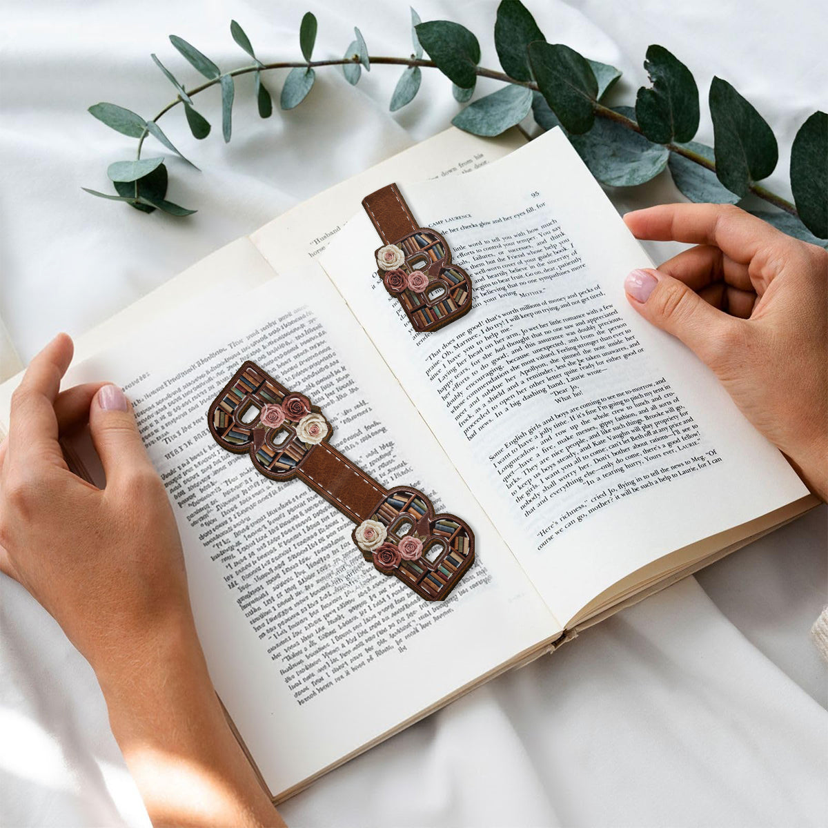Initial Name Letter Perfect Gift For Book Lovers - Personalized Book Shaped Magnetic Bookmark