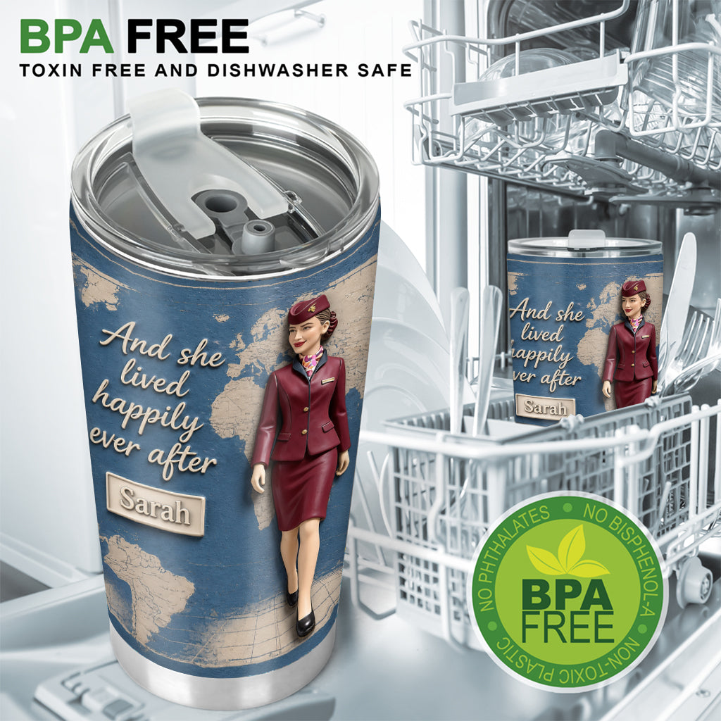 Crew Life Personalized Flight Attendant - Personalized Fly attendant Tumbler