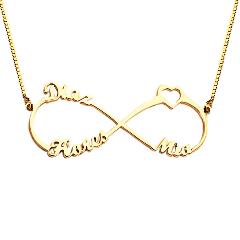 Personalized Three Names Infinity Necklace
