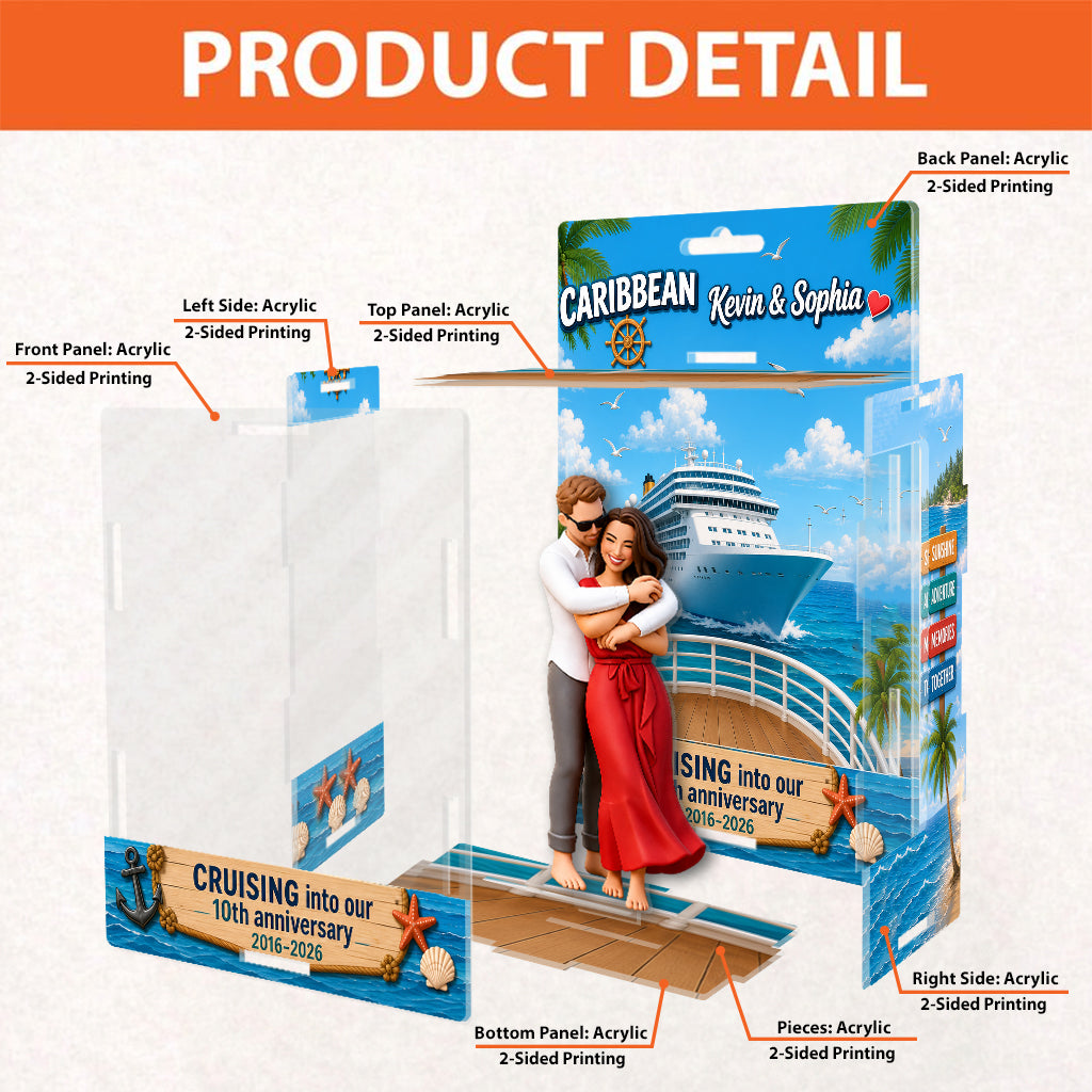 Any Photo Cruise Memories - Personalized Cruising Acrylic Display Box