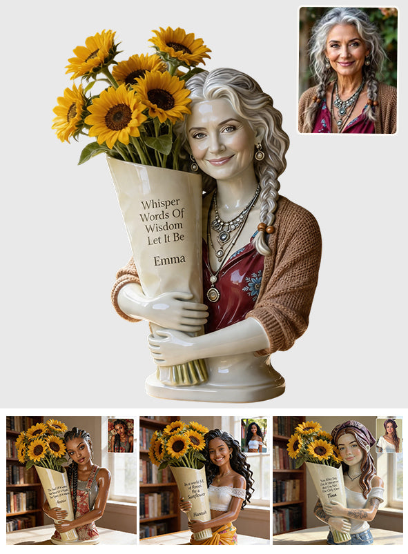 Be A Sunflower - Personalized Hippie Acrylic Flower Vase