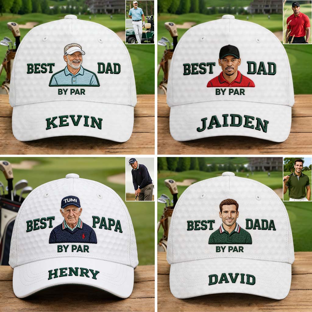 Custom Any Photo Best Dad/Grandpa/Uncle.. - Personalized Golf Classic Cap