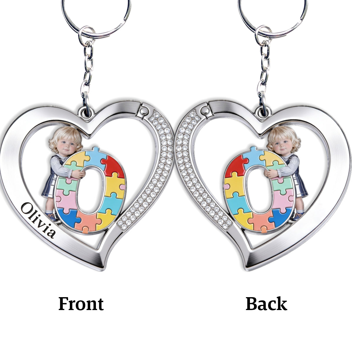 Autism Letter - Personalized Autism Awareness Keychain