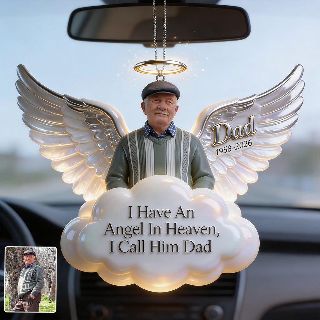 Angel Wing - Personalized Memorial Car Ornament