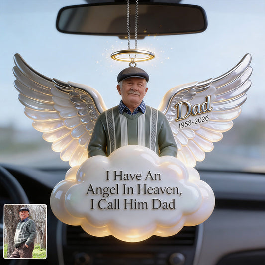 Angel Wing - Personalized Memorial Car Ornament
