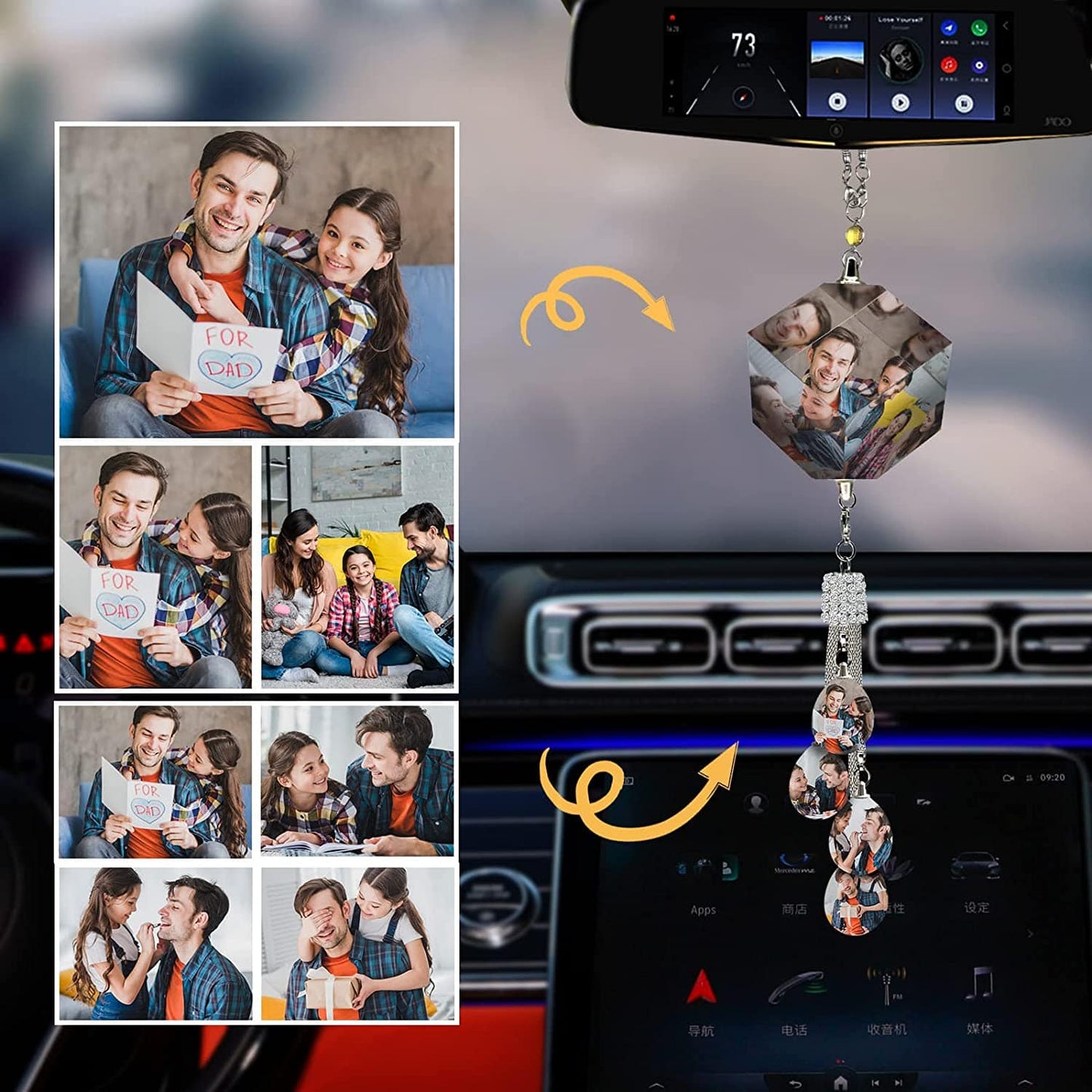 Any Photos - Personalized Any Photo Car Ornament