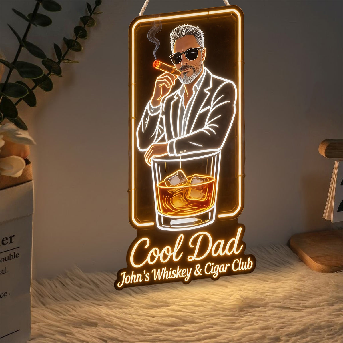 Cool Dad - Personalized Father LED Light Acrylic Sign