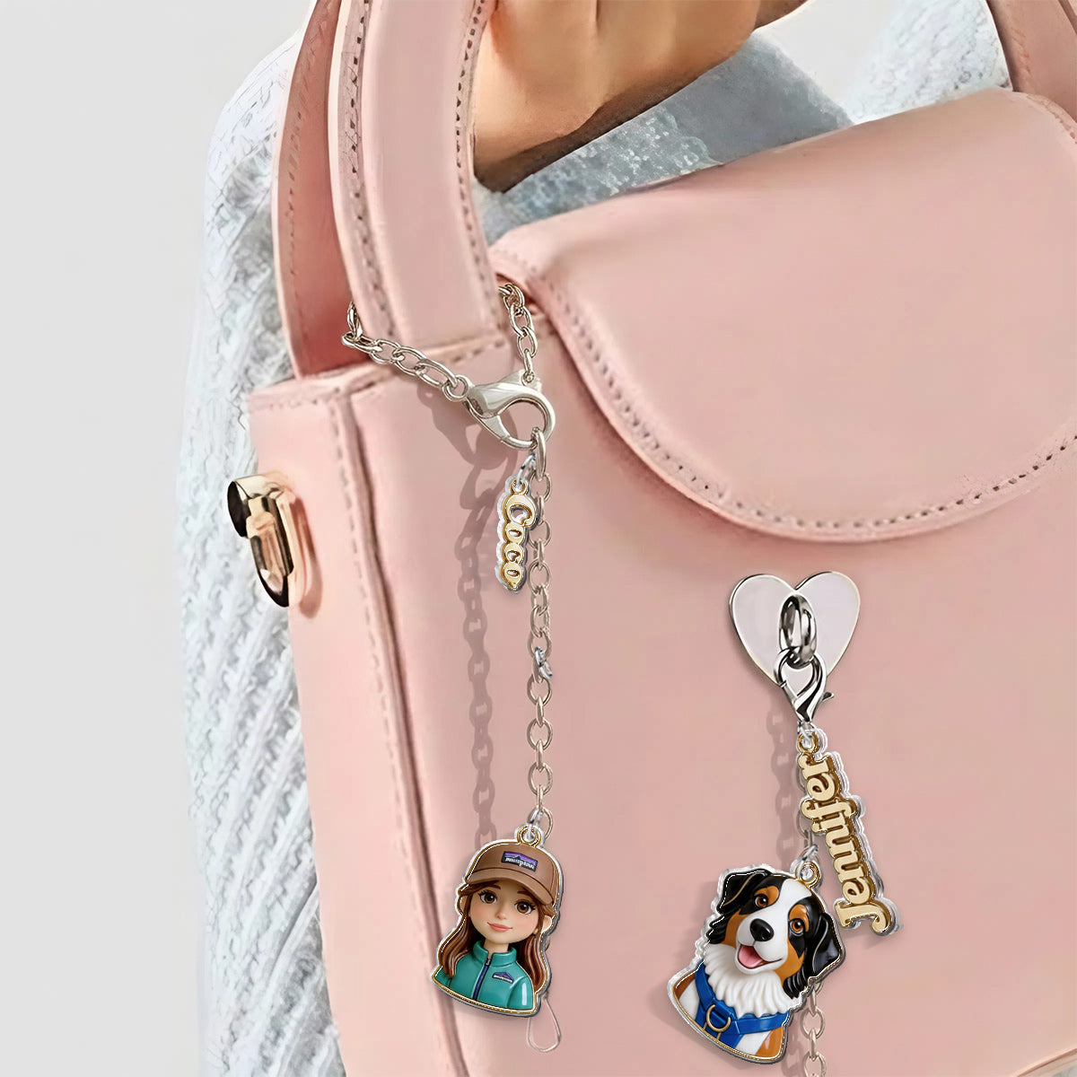 Just A Girl Who Loves Dogs - Personalized Dog Dangling Charms