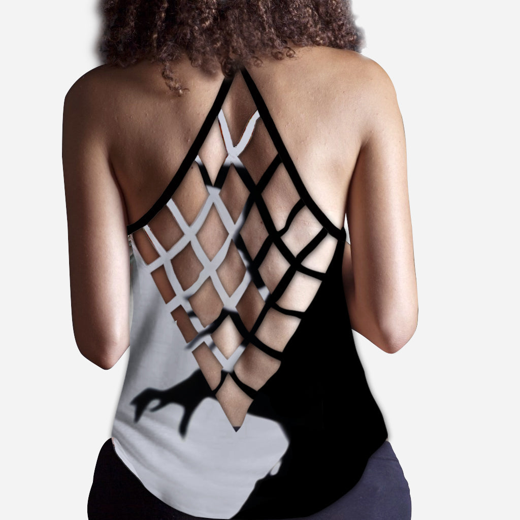 Halloween Witch Shadow - Personalized Witch Cross Tank Top