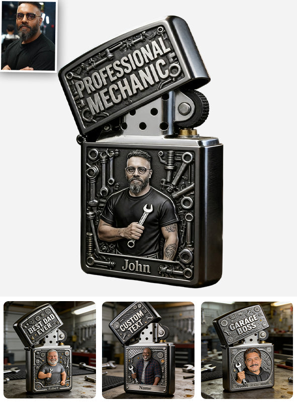 Garage Boss - Gift For Husband, For Father - Personalized Mechanic Lighter