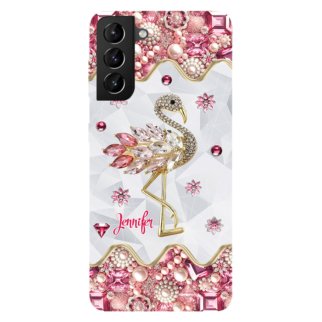Just A Girl Who Loves Flamingos - Personalized Flamingo Full Print Phone Case