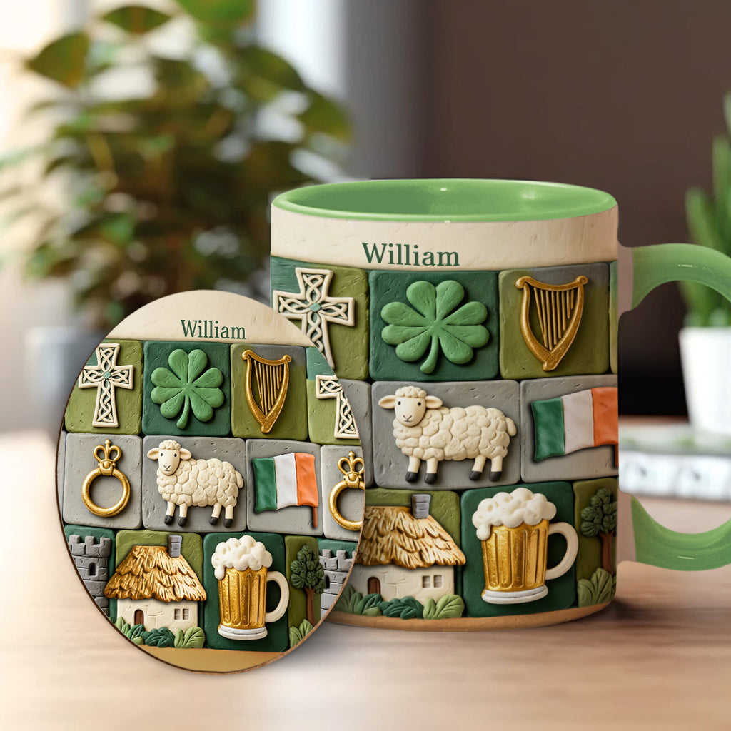 Irish Heritage - Personalized Irish Accent Mug & Coaster