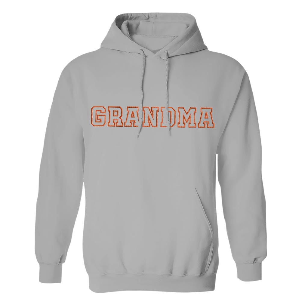 Custom Name - Personalized Grandma Embroidered Hoodie