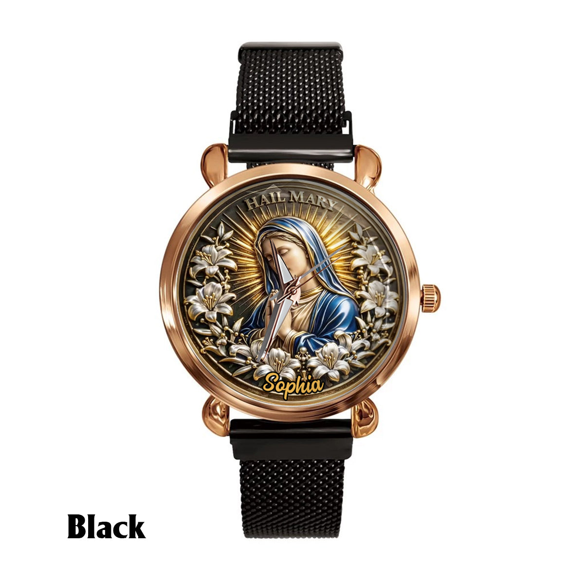 Hail Mary - Personalized Christian Women Hand Watch