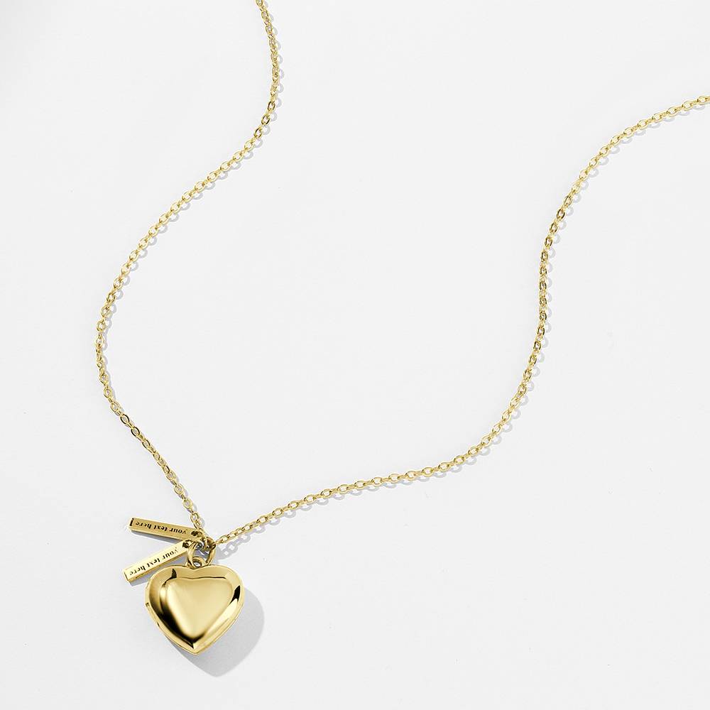 Any Photto - Personalized Couple Heart Photo Locket Necklace