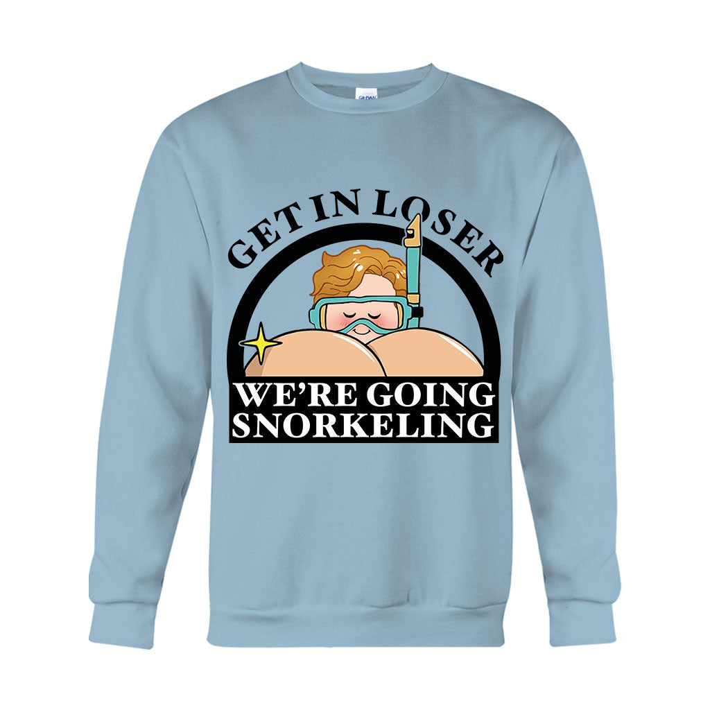 Get In Loser Funny Snorkeler - Personalized Scuba Diving T-shirt And Hoodie