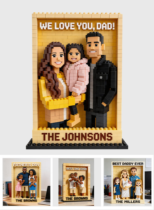 Custom Any Photo - Personalized Father One-sided Vertical Rectangle Building Brick Blocks