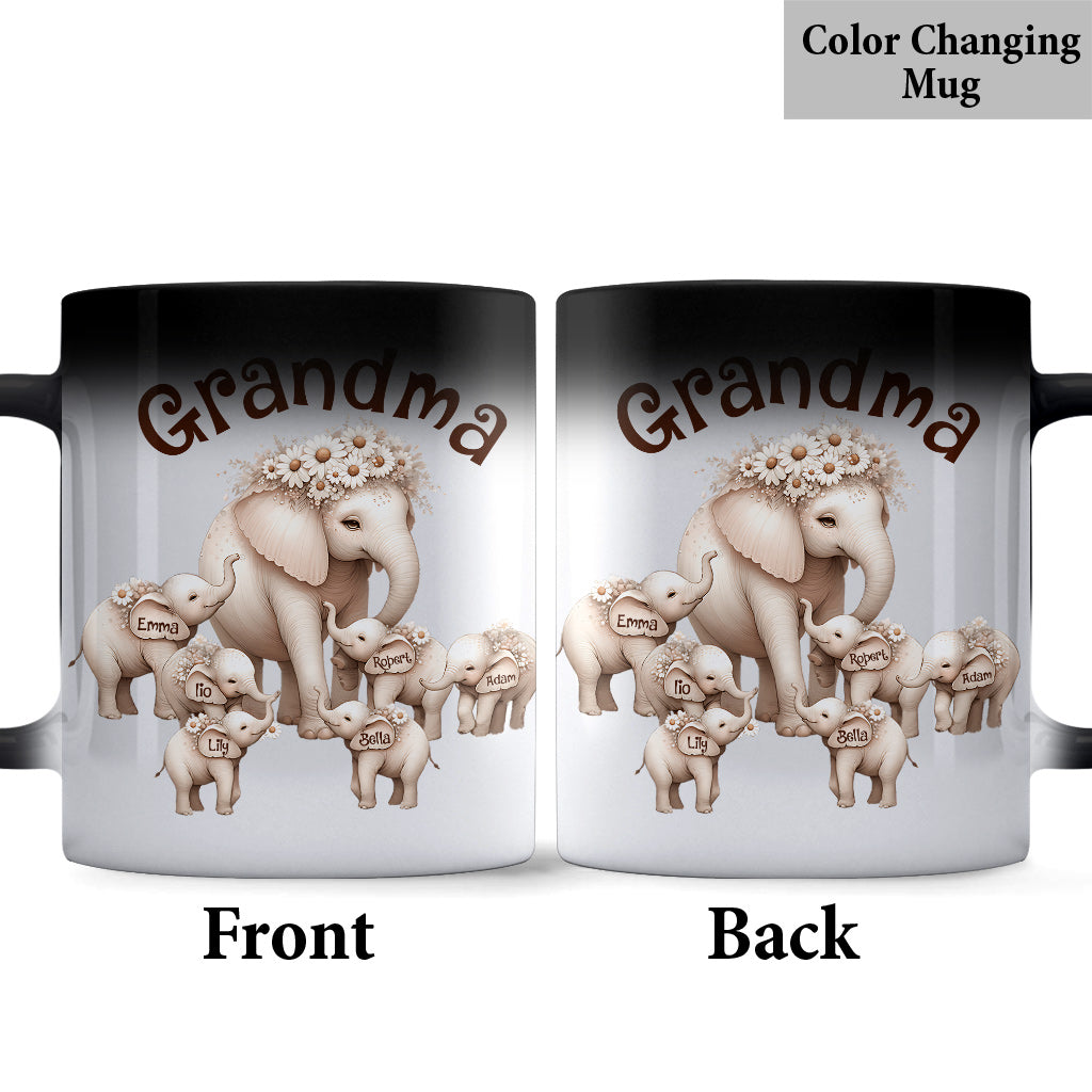 Cute Elephant - Personalized Grandma Mug
