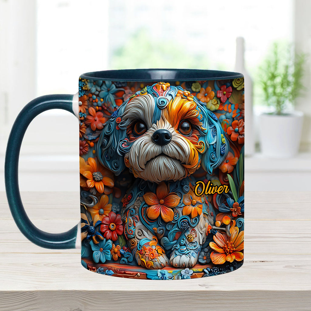 Colorful Shih Tzu Dreams - Personalized Dog Accent Mug