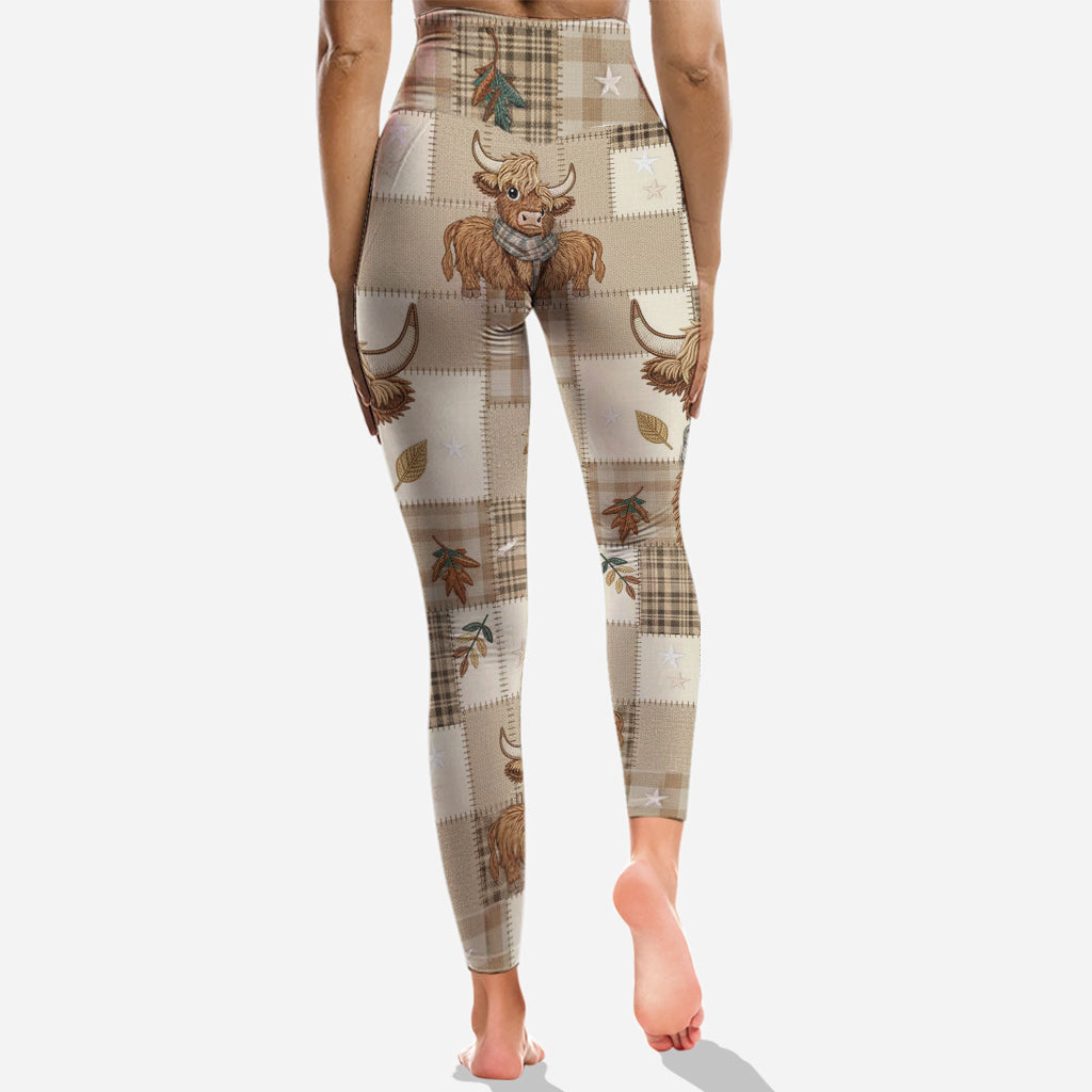Cute Cow - Personalized Highland Cow Hoodie and Leggings