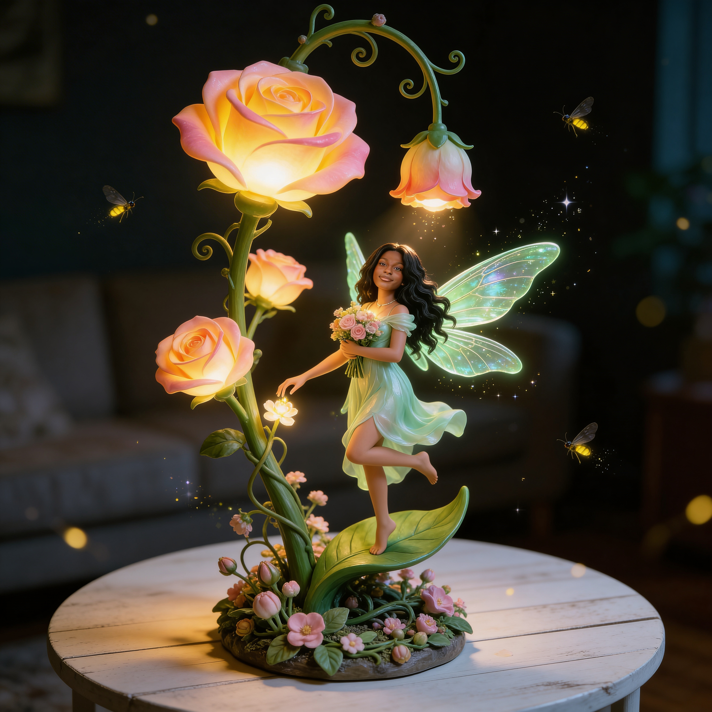 Self Love Gift, Gift for Women - Personalized Flower Lover Acrylic LED Night Light