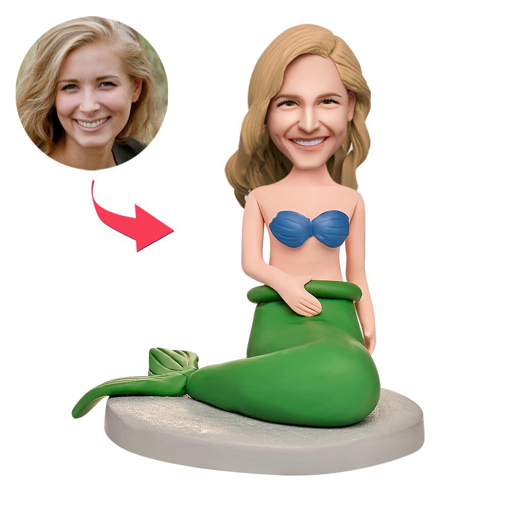 Mermaid Custom From Photo - Personalized Mermaid Bobblehead