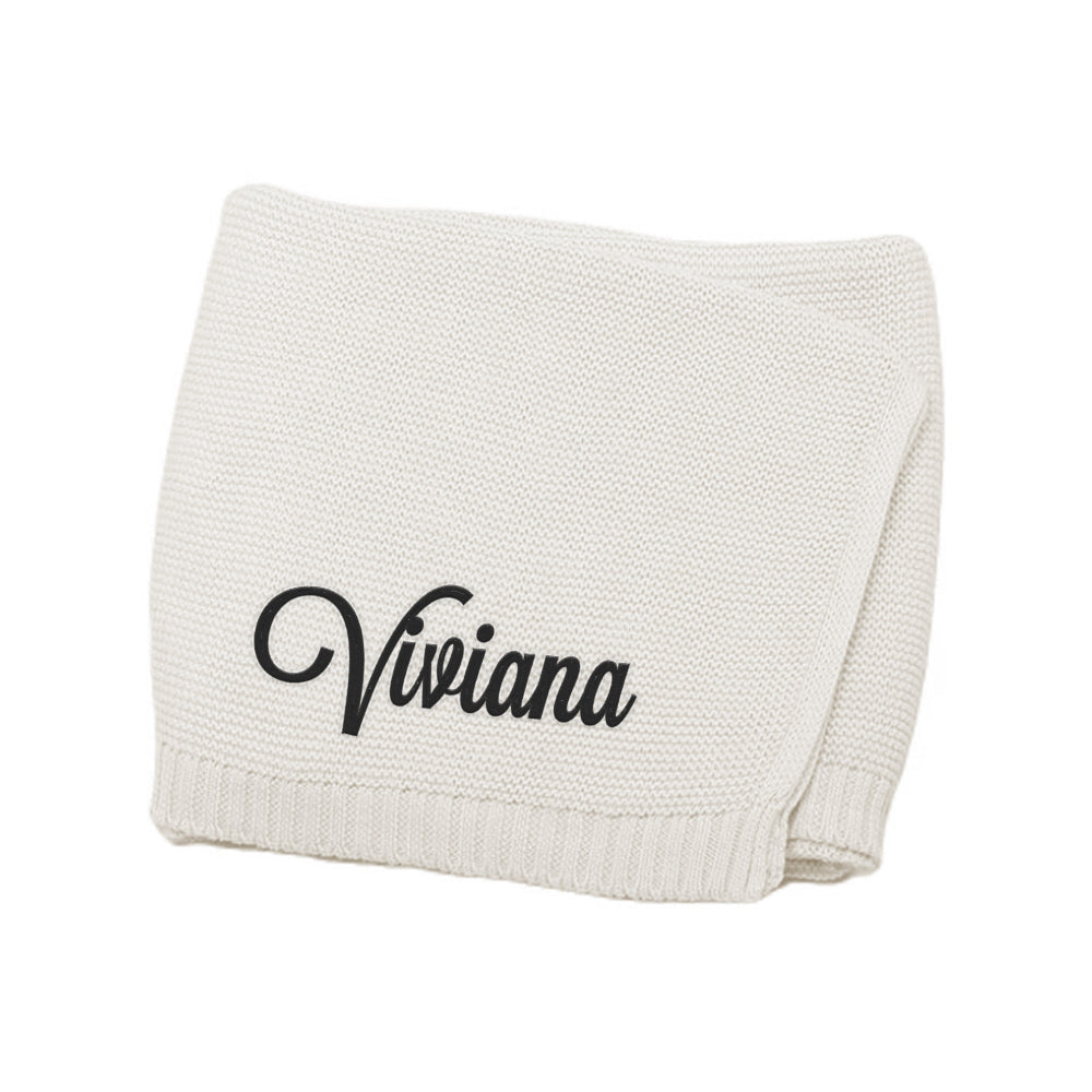 Name Embroidered - Personalized Newborn Embroidered Baby Blanket