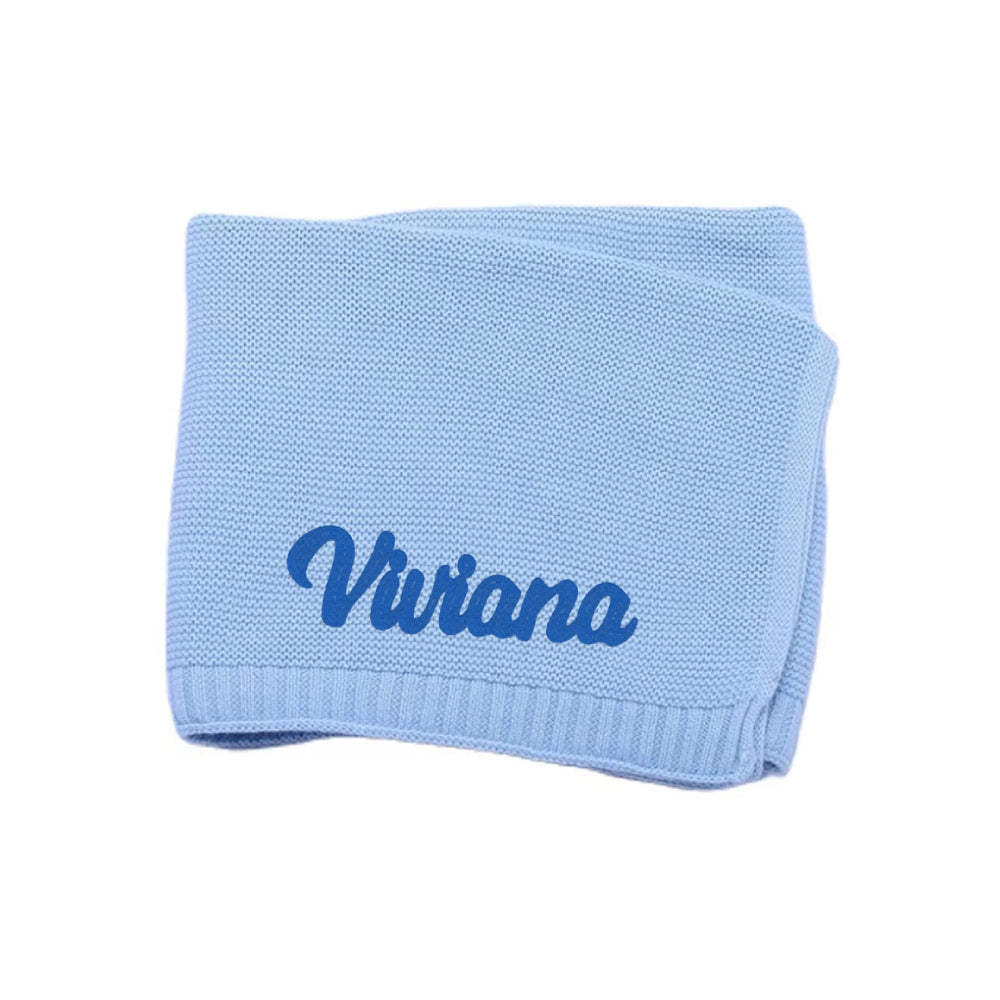 Name Embroidered - Personalized Newborn Embroidered Baby Blanket