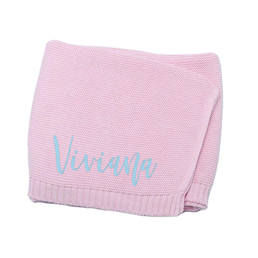 Name Embroidered - Personalized Newborn Embroidered Baby Blanket