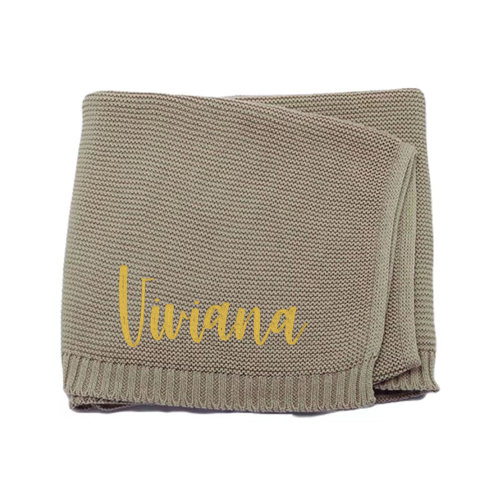 Name Embroidered - Personalized Newborn Embroidered Baby Blanket