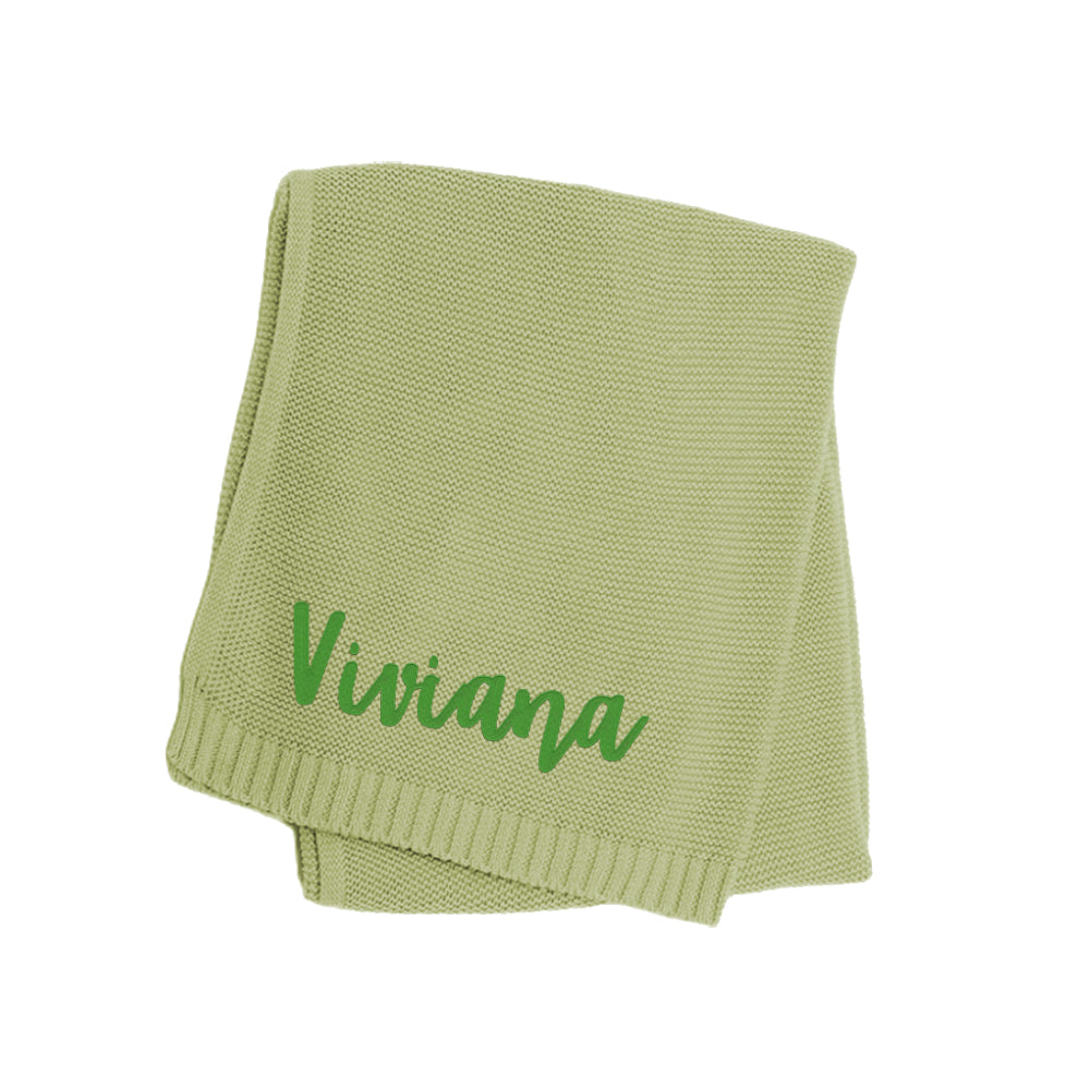 Name Embroidered - Personalized Newborn Embroidered Baby Blanket