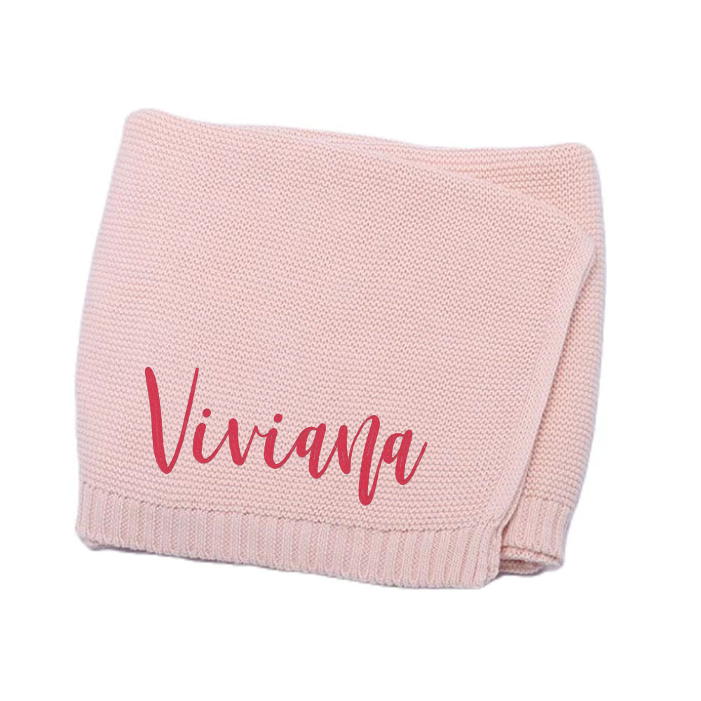 Name Embroidered - Personalized Newborn Embroidered Baby Blanket