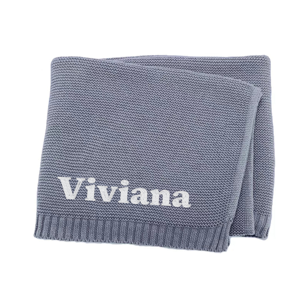 Name Embroidered - Personalized Newborn Embroidered Baby Blanket