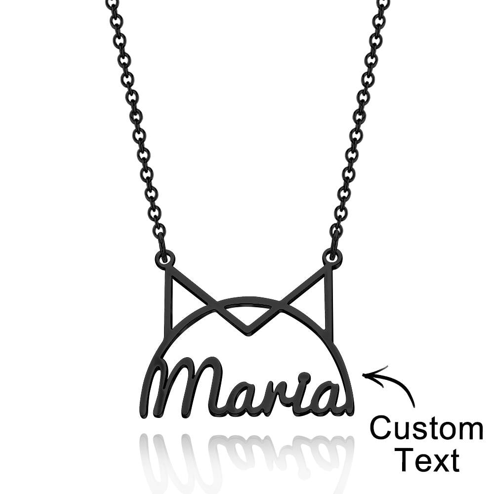 Personalized Cat Pet Name Necklace