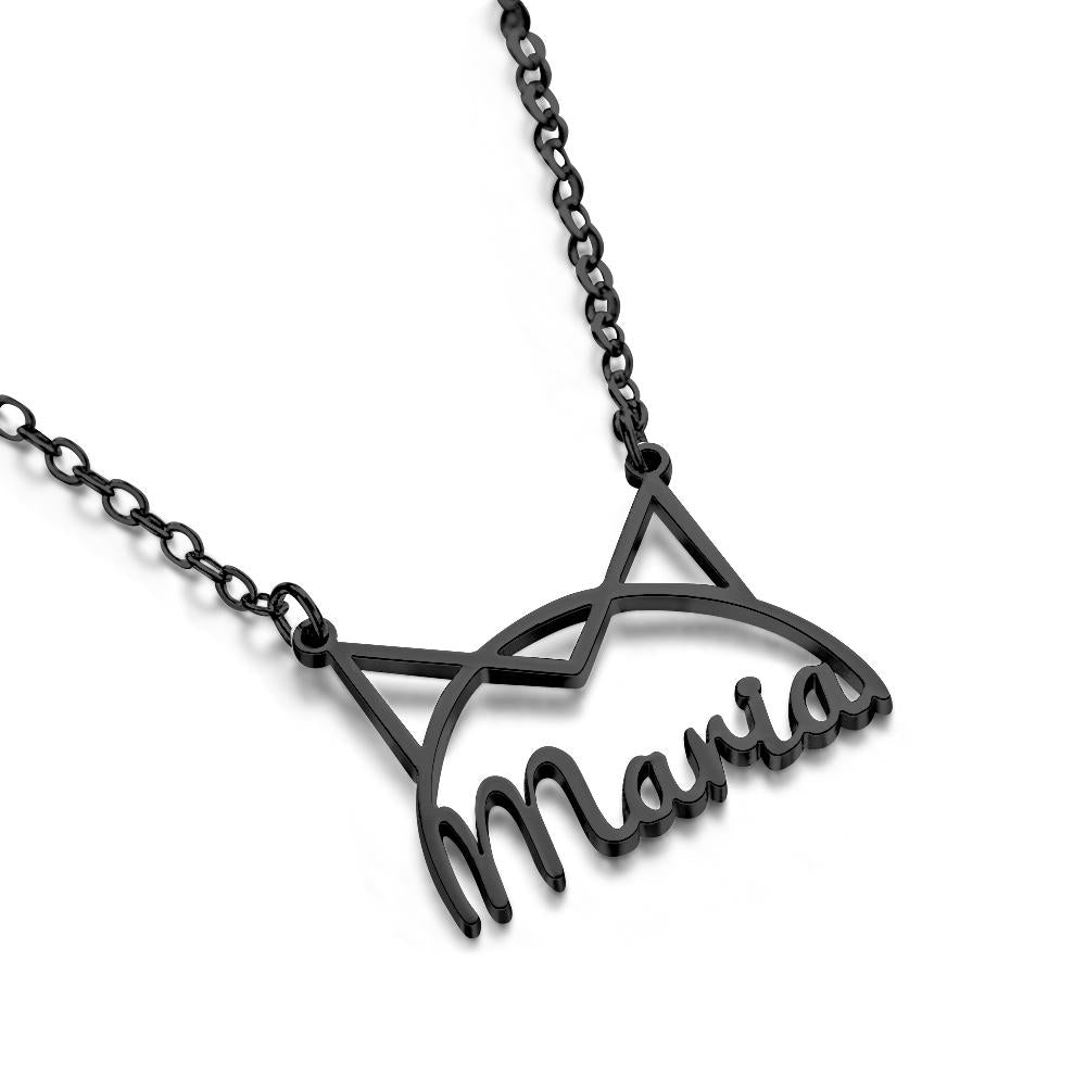 Personalized Cat Pet Name Necklace