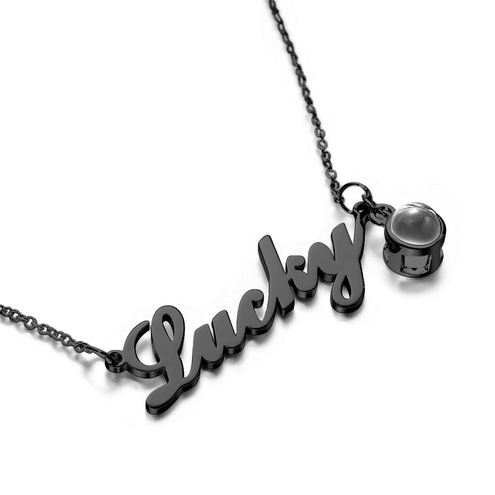 Personalized Signature Lucky Name Projection Charm - gift for who lost a loved one