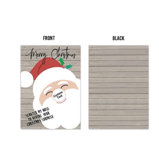 Merry Christmas Surprise Scratch - Personalized Surprise Scratch Off Cards