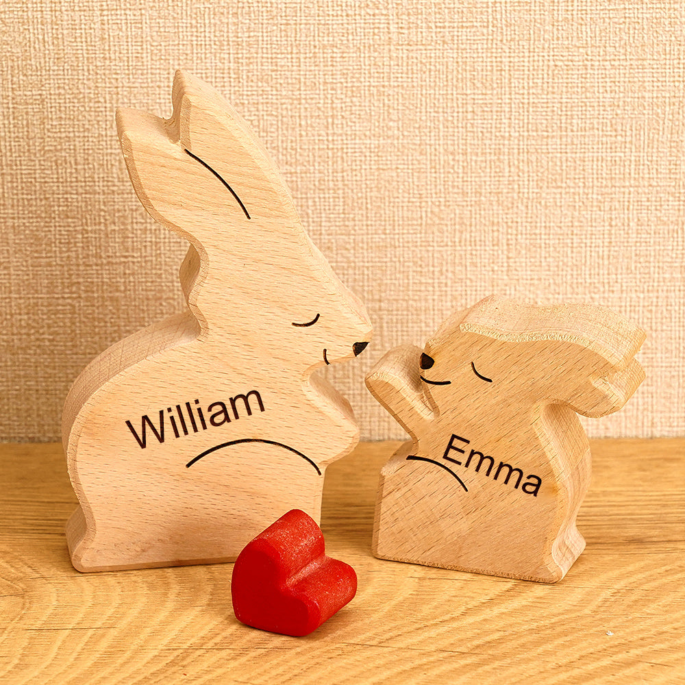 Rabbit Family - Personalized Family Wooden Puzzle