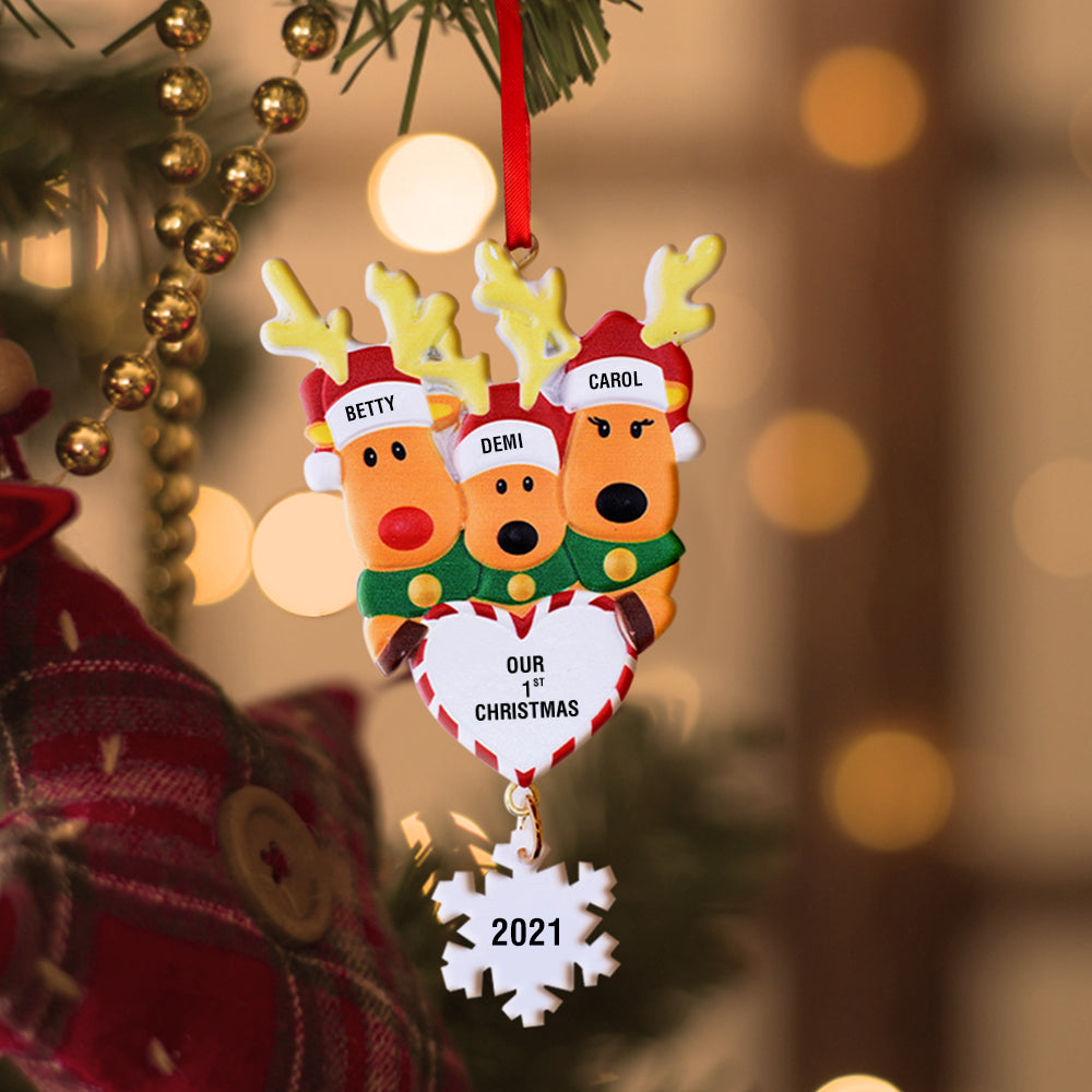 Our First Christmas - Personalized Family Our 1st Christmas Ornament