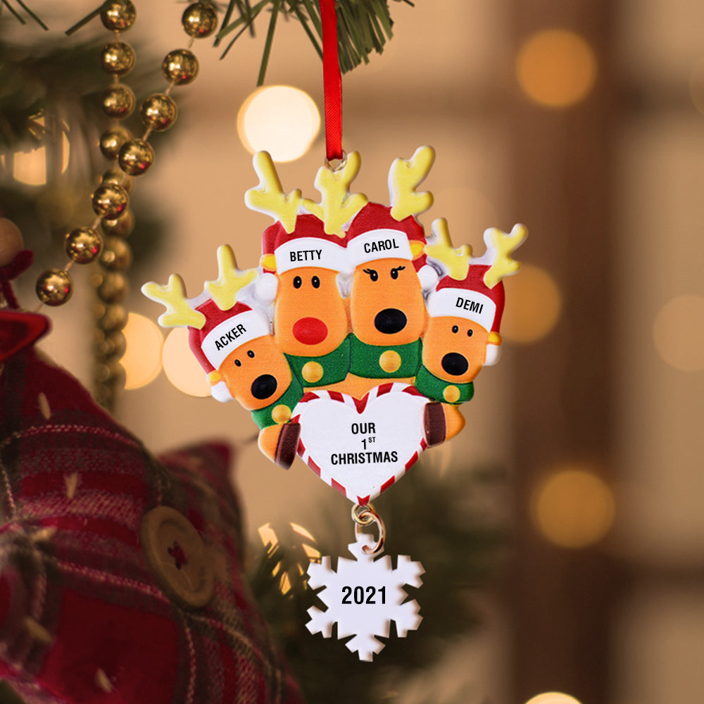 Our First Christmas - Personalized Family Our 1st Christmas Ornament