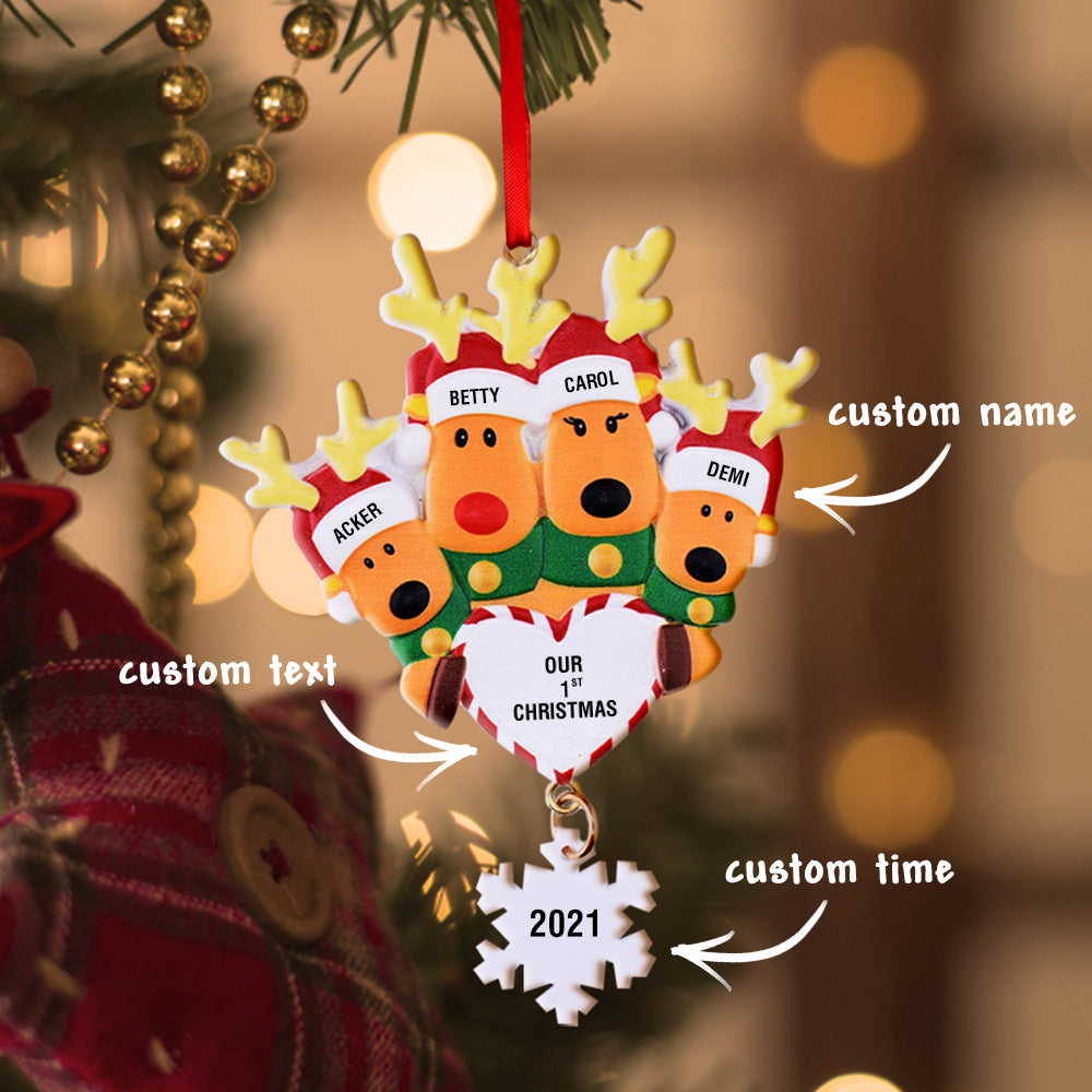Our First Christmas - Personalized Family Our 1st Christmas Ornament