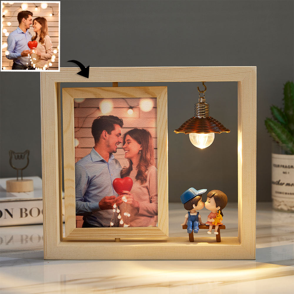 Rotate Frame - Personalized Couple Double Sided Rotating Photo Frame