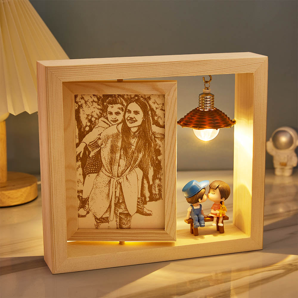 Rotate Frame - Personalized Couple Double Sided Rotating Photo Frame