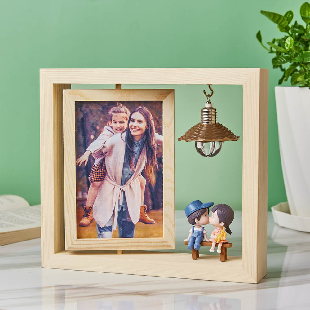 Rotate Frame - Personalized Couple Double Sided Rotating Photo Frame