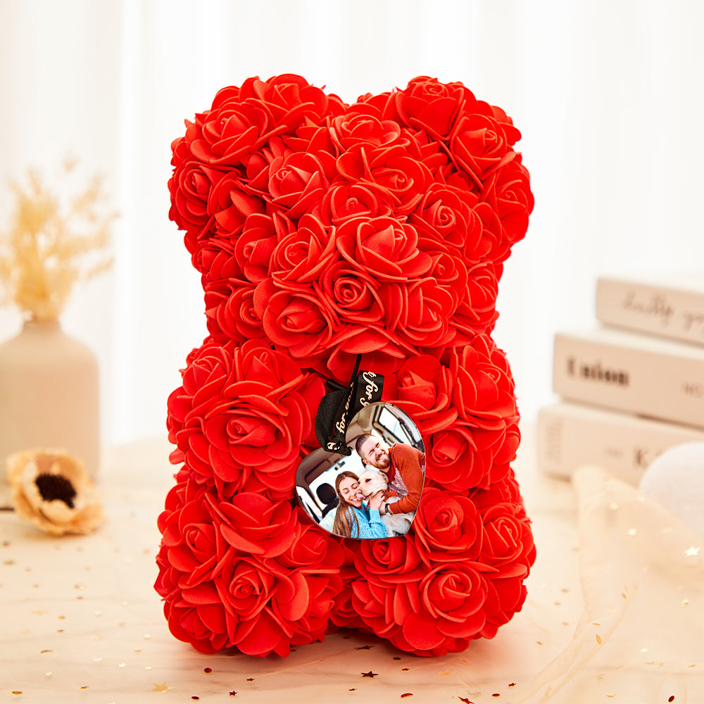 Love You Forever - Personalized Couple Rose Teddy Bear