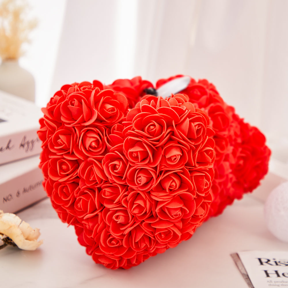 Love You Forever - Personalized Couple Rose Teddy Bear