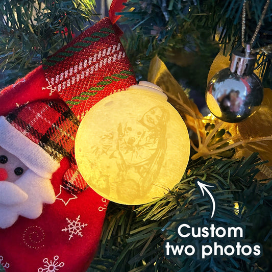 Personalized Any Photo Moon Hanging Ornament