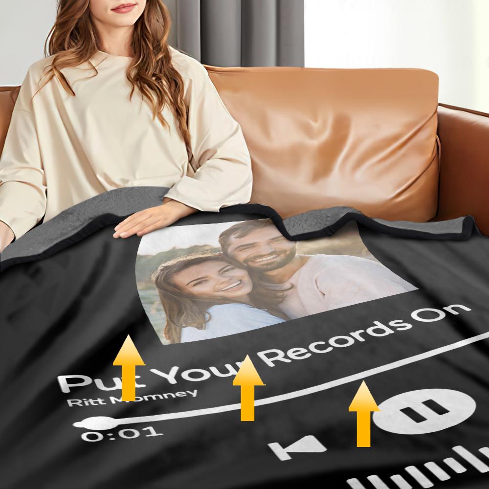 Song Code - Personalized Couple Heating Blanket with 3 Time Settings