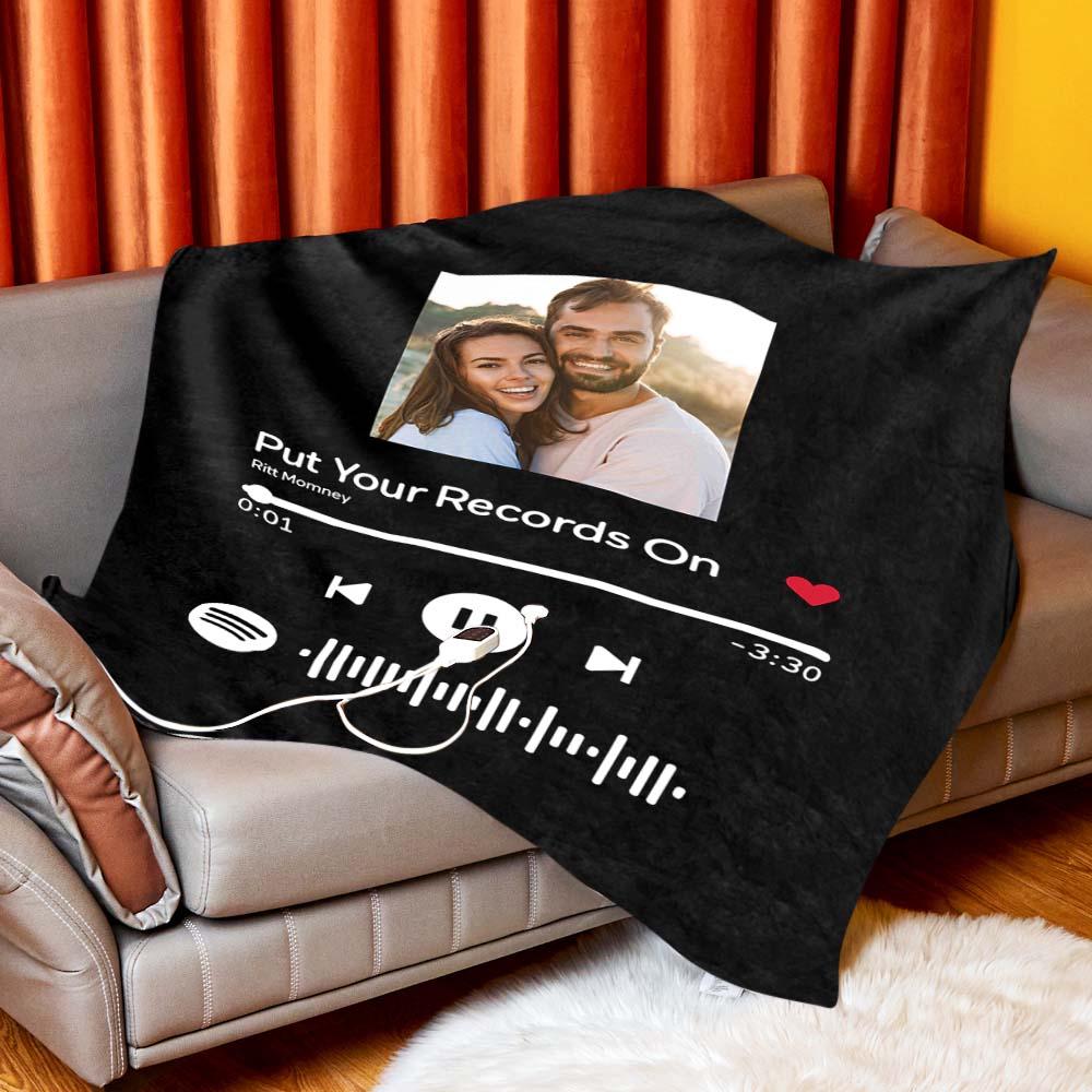 Song Code - Personalized Couple Heating Blanket with 3 Time Settings