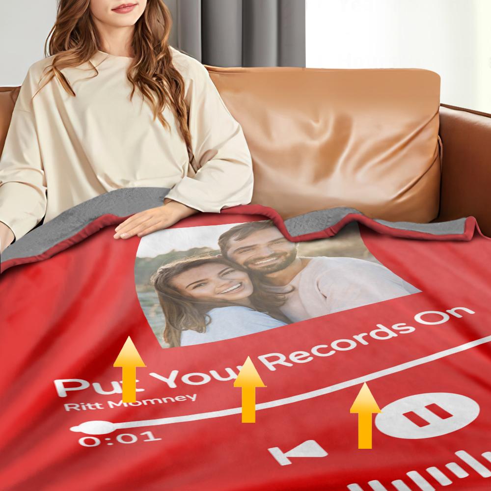 Song Code - Personalized Couple Heating Blanket with 3 Time Settings